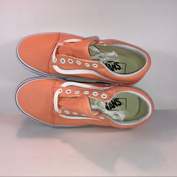 Vans Old Skool Peach Pink & True White Sneakers - Picture 5 of 8